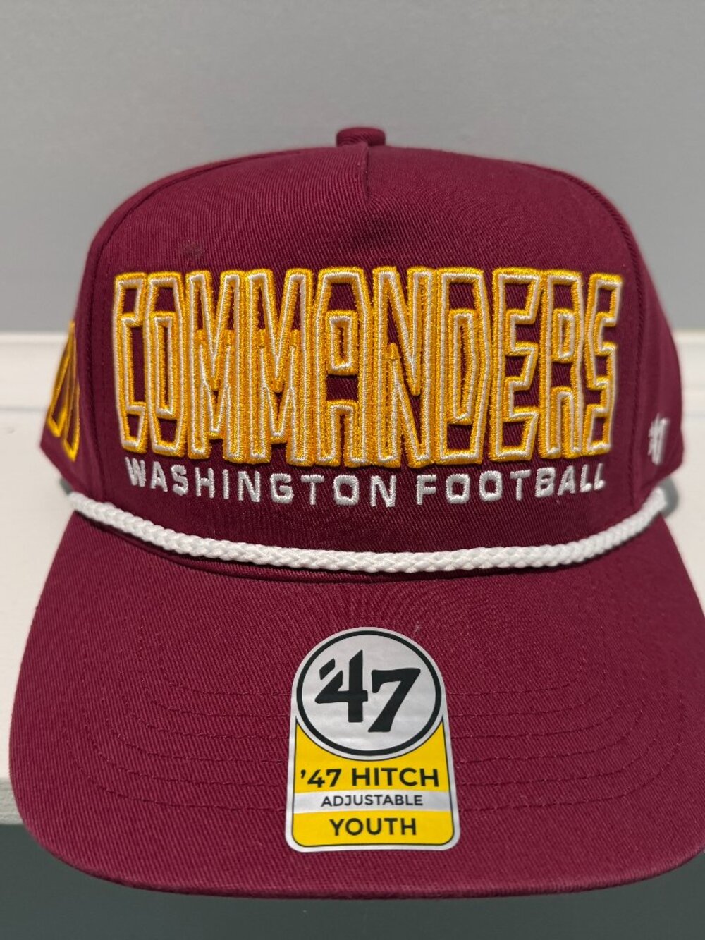 47 Youth Washington Commanders Cardinal Byline Hitch Adjustable Hat
